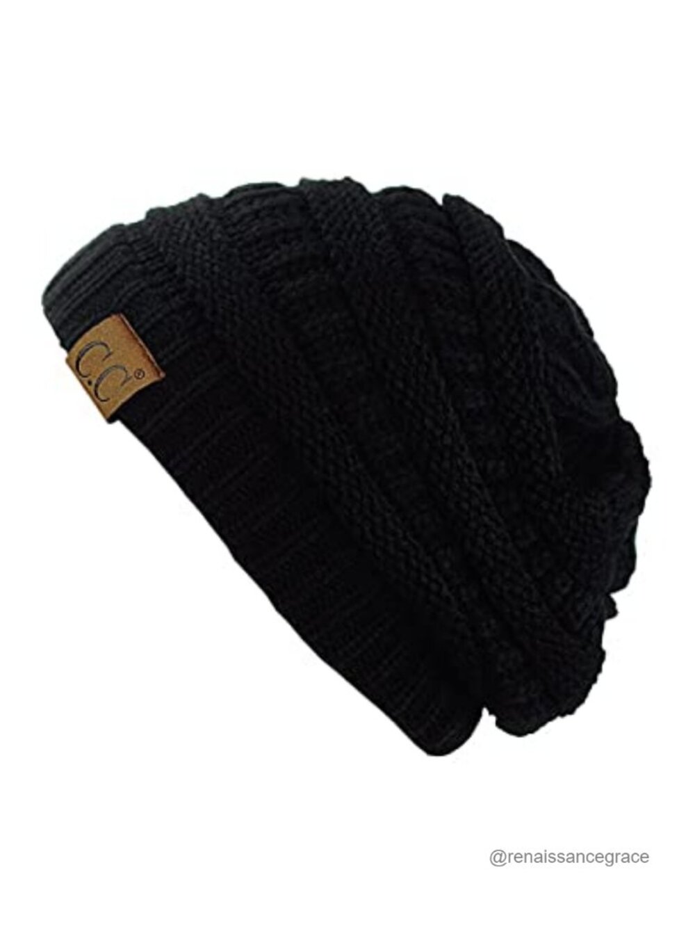 Warm Chunky Cable Knit Beanie Stretch Acrylic Winter Hat One Size